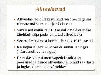 Esitlus-sõjatehnika esimeses maailmasõjas #8