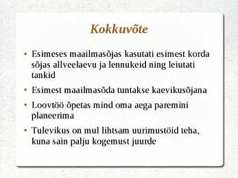 Esitlus-sõjatehnika esimeses maailmasõjas #9