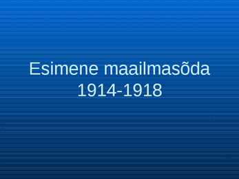 Esimene-maailmasõda