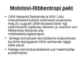 Rahvusvahelised suhted teise maailmasõja ajal #2