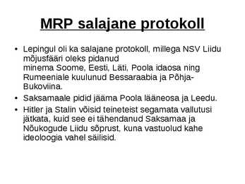 Rahvusvahelised suhted teise maailmasõja ajal #3
