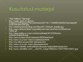 Inimese kujunemine #11