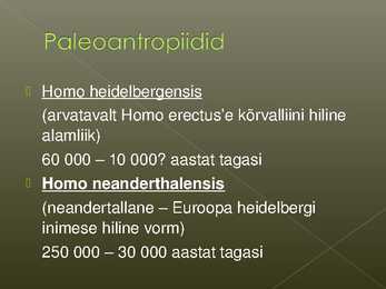 Inimese kujunemine #6