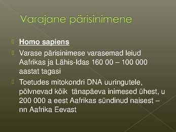 Inimese kujunemine #8