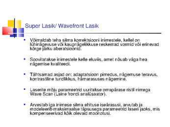 Laserite kasutamine silmakirurgias #33