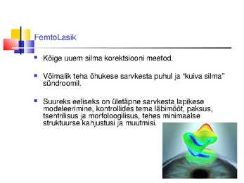 Laserite kasutamine silmakirurgias #36