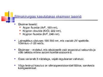 Laserite kasutamine silmakirurgias #9