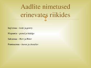 Aadel-relvastus ja linnakultuur #4