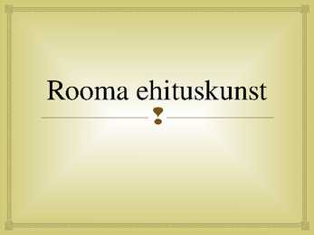 Rooma ehituskunst
