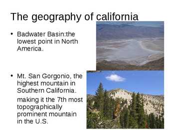 The geography of california