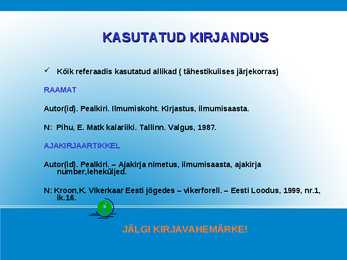 REFERAADI KOOSTAMISE ABC #11