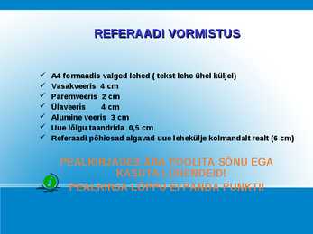 REFERAADI KOOSTAMISE ABC #13