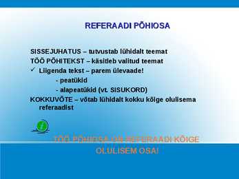 REFERAADI KOOSTAMISE ABC #10