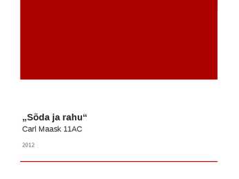 Sõda ja rahu