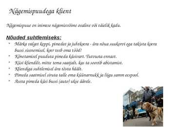 Erivajadustega klientidega suhtlemine #6