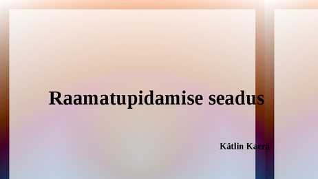 Raamatupidamise seadus